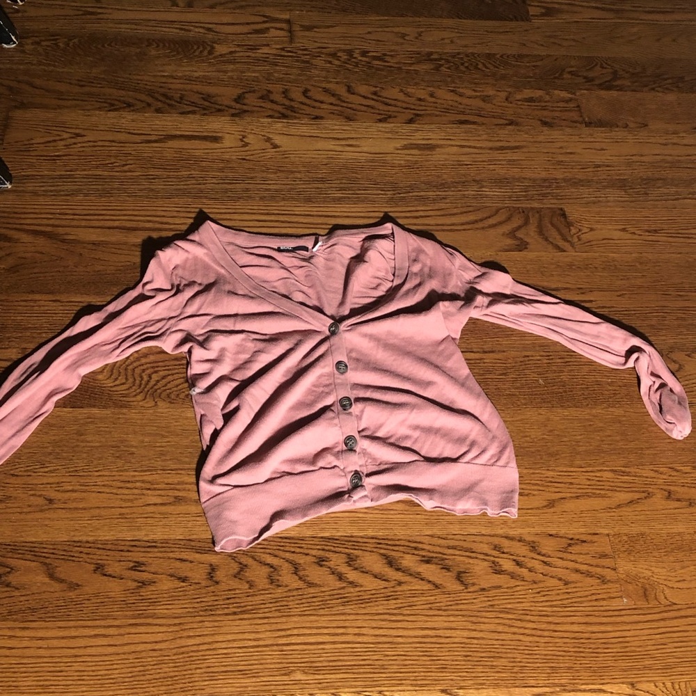 Pink button down sweater - Picture 3 of 5